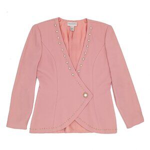 Stylish Pink Blazer for Women Classic Tailored Fit‎ Lightweight Office Jacket